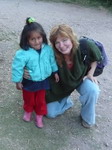 Shannon, a volunteer, with a special friend from the orphanage
